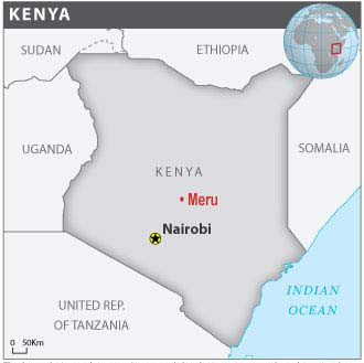 Map Meru Kenya